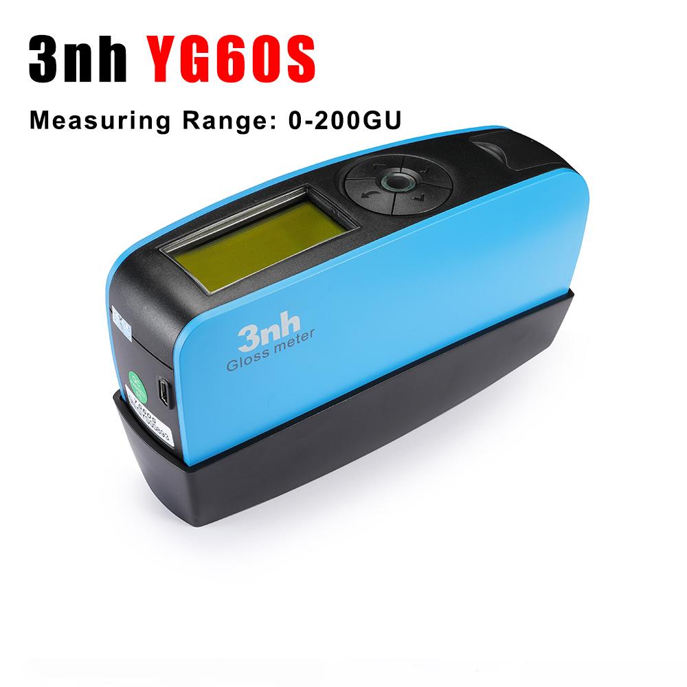 3nh Gloss Meter YG60S/YG60  60 Degree 1000 Gu Glossy Test Equipment Paints Ink Ceramic Marble Tester Surface Cleaning Measure