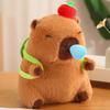 Capybara Plush Huggable Toy With Unique Food Designs And Soft Short Plush Fabric