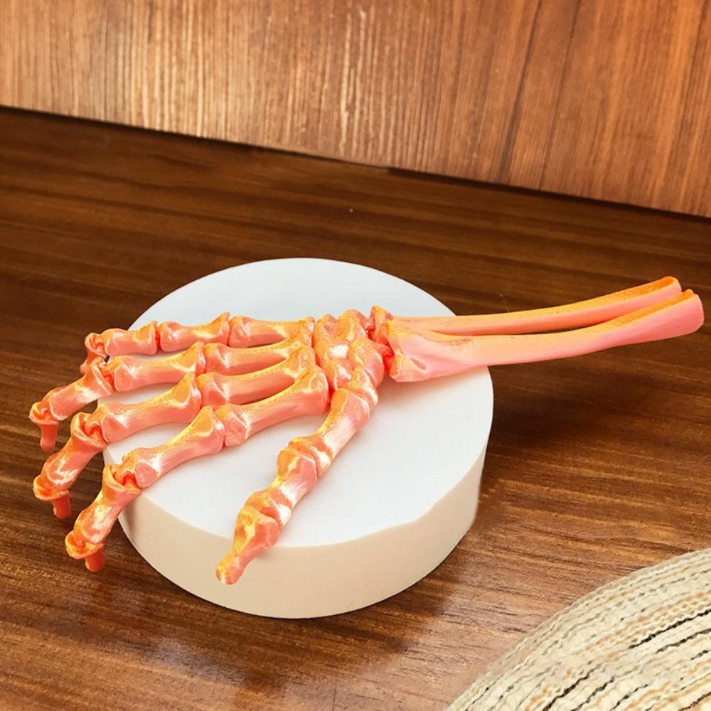 Spooky Movable Joint Skeleton Claw 3D Printed Human Skeleton Palm Model  Home Desktop Decor