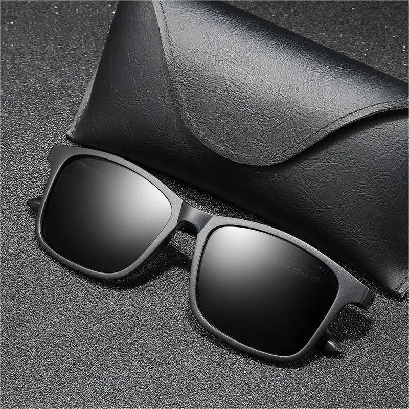 New Luxury Men Sunglasses Vintage Square Ultra Light  Frame Driving Fishing Sun Glasses For Man Uv400 Eyewear
