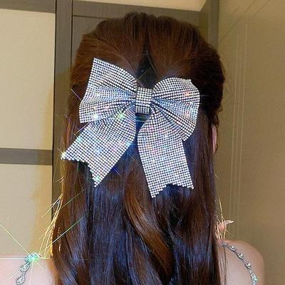 Diamond Bow Spring Hair Clip - Sweet Updo Accessory for Women