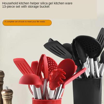 13 Pc Silicone Cooking Utensil Set with Handles, Kitchen for