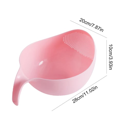 Rice Washer/Strainer, Rice Washer with Sloping Base and Side Filter | Multifunctional Vegetable Basket, Dishwasher-Safe Kitchen Strainer for Tomatoes,