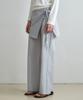 Wednesday Oasis For Woman Striped Wrap Skirt Pants_Grayish Blue(W26Pt08)
