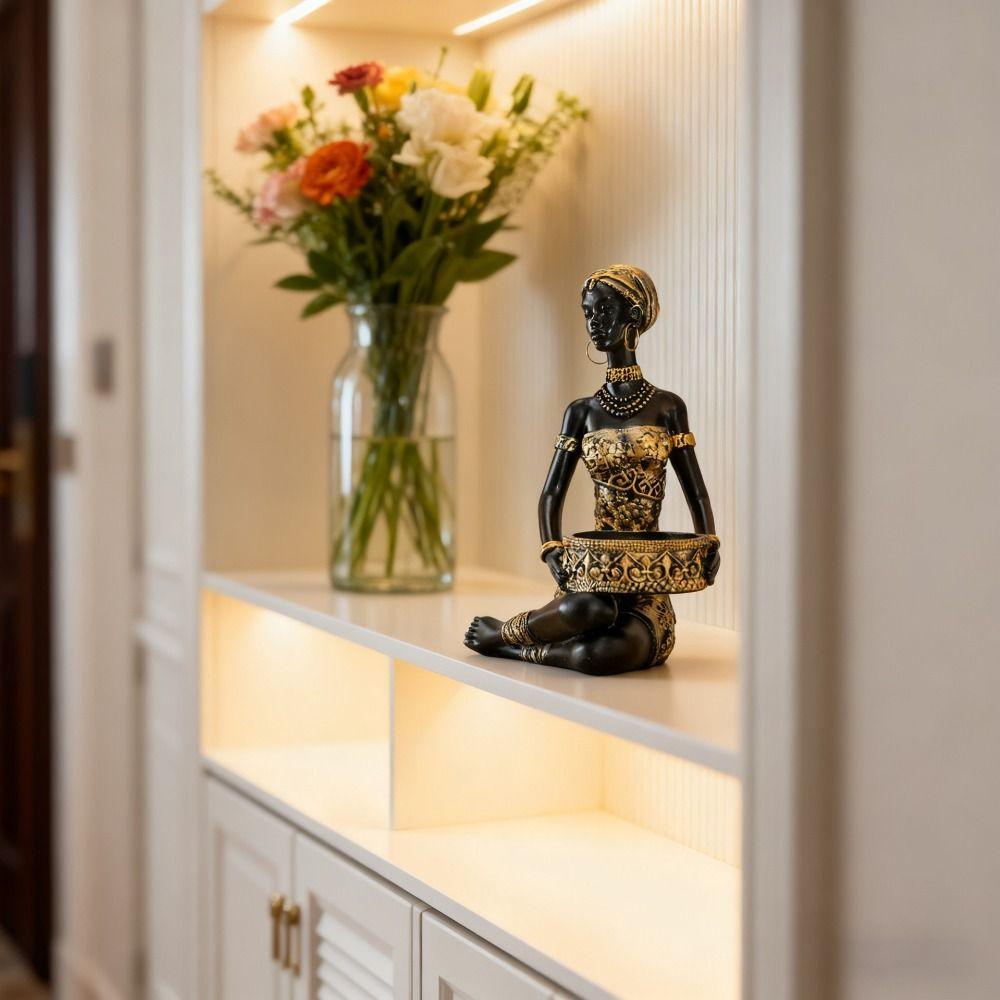 Resin Keys Storage Container Tribal Design Jewelry Holder Creative Jewelry Display Rack Cabinet
