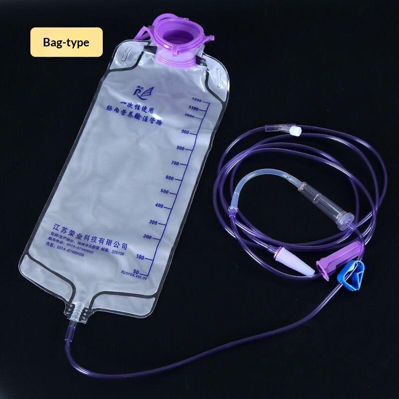 1200 ml Medische Plastic Voedingszak Enterale Voeding Toevoerzak Neusvoeding Voedingsstof Zwaartekrachtpomp Transparante Buiszak