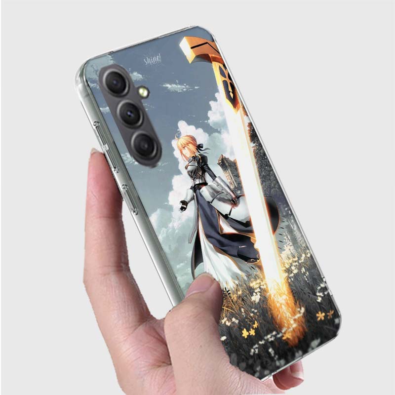 Bilibili F-Fate Stay Night Phone Case for Samsung A16 A26 A36 A56 A17 A37 A57 A07 A06 A02S A03 A04S A05S Galaxy Note 20 10 A50S