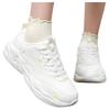 Xtep Comfortable Sports Low-Top Casual Running Shoes Women Sneakers White Yellow 875318320033-5