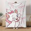 1pc"Adorable Aristocats Marie Pink Bow Blanket Perfect for Home Decor, Couch Cover, Travel, Camping, Office Nap