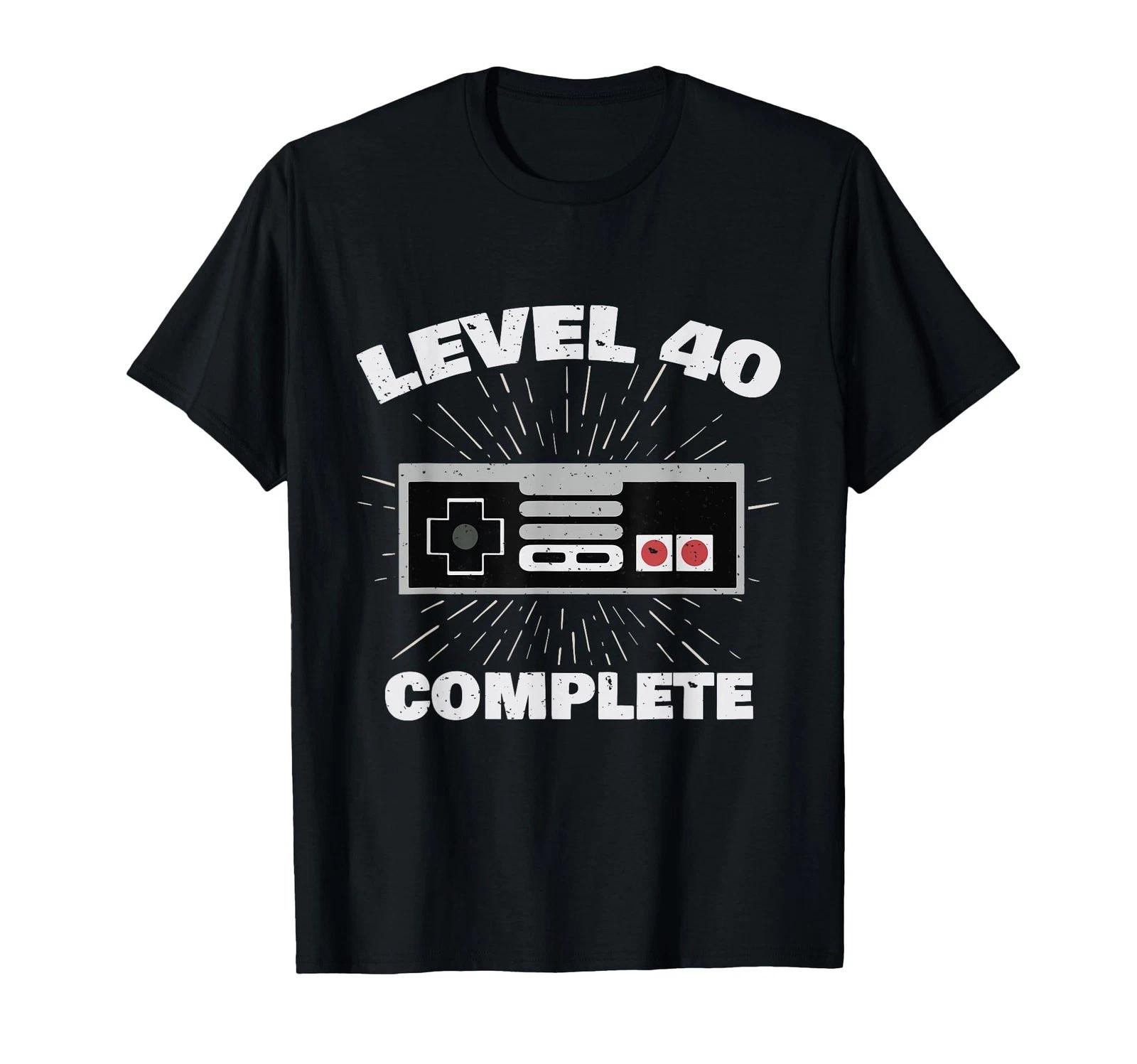 40Th Birthday - Level 40 Complete Video Game - Gamer Birthday T-Shirt_ S