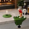Origineller Bieröffner Golfflasche mit eingebautem Metallklinge und drehbarer Klemme, Mini-Golfer Schreibtisch Putter Design Magnetischer Kapselheber Fänger, Lustig