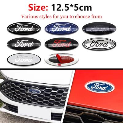 12.5cm Car Front Grille Trunk Hood Sticker Styling for Focus Mk2 Mk3 Fiesta Mk7 Ranger Mondeo Mk4 S-MAX Kuga Accessories