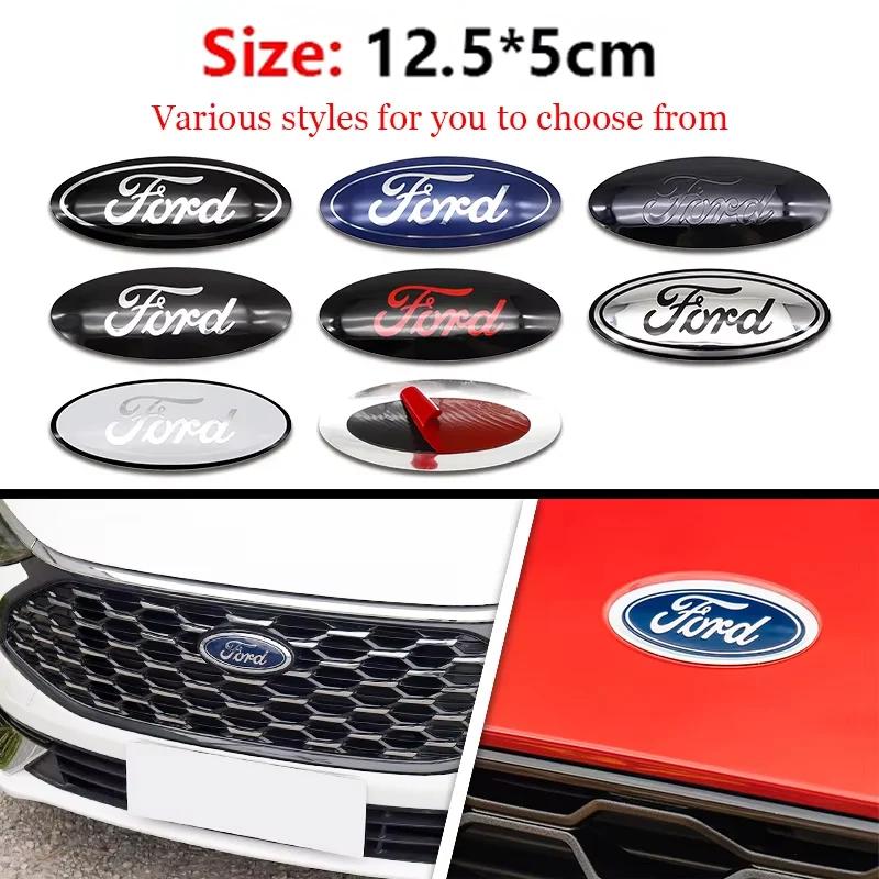 LLKC3 12.5cm Car Front Grille Trunk Hood Sticker Styling for Ford Focus Mk2 Mk3 Fiesta Mk7 Ranger Mondeo Mk4 S-MAX Kuga Accessories