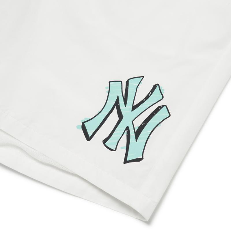 New MLB New York Yankees Casual Shorts Unisex White 3ASMS0223-50WHS