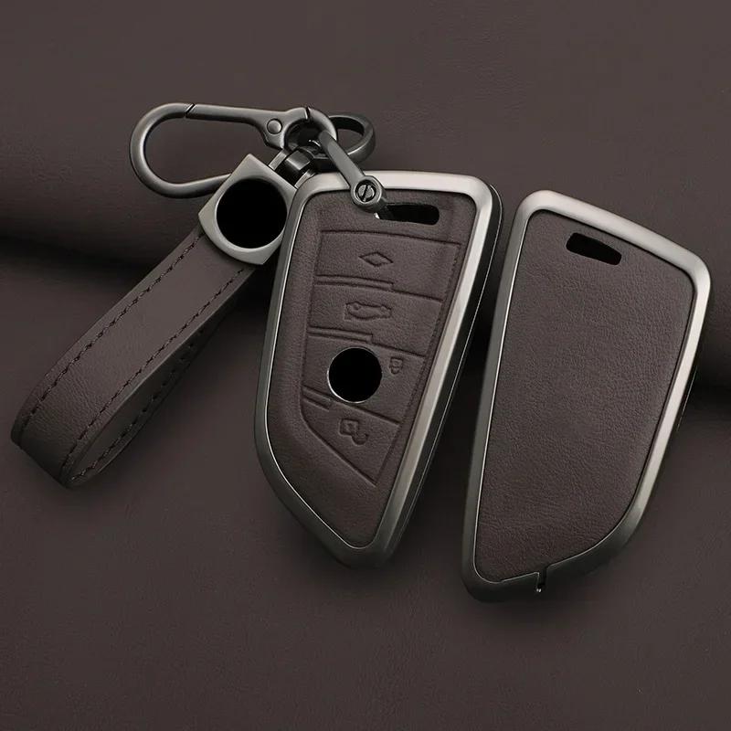 Interior Mouldings Fashion alloy Car Key Cover Case Shell For BMW X1X3 X5 X6 X7 1 3 5 6 Series G20 G30 G11 F15 F16 G01 G02 F48 K