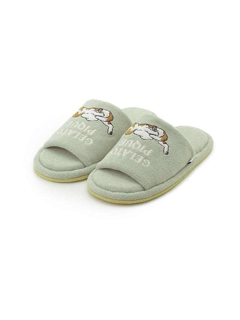 Gelato Pique HOMME Airy Moco Sleeping Dog Applique Room Shoes PMGS252947 MNT Free Size