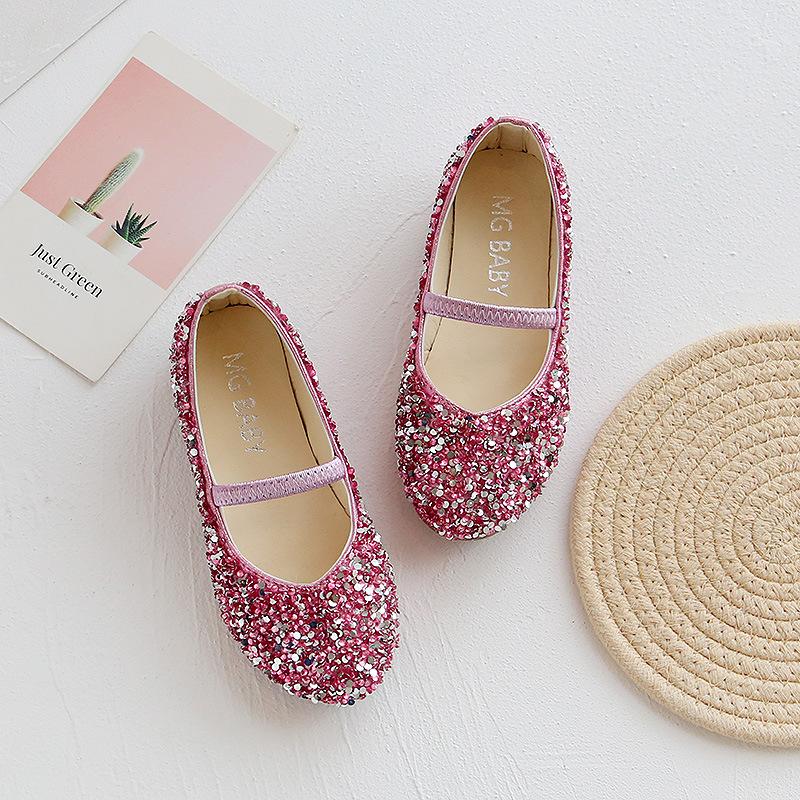 

Early Autumn Children Flats For Girls Toddlers Flats Shoes Sequins Mary Janes Light Weight Flats Shoes For Students Casual 21 розовый