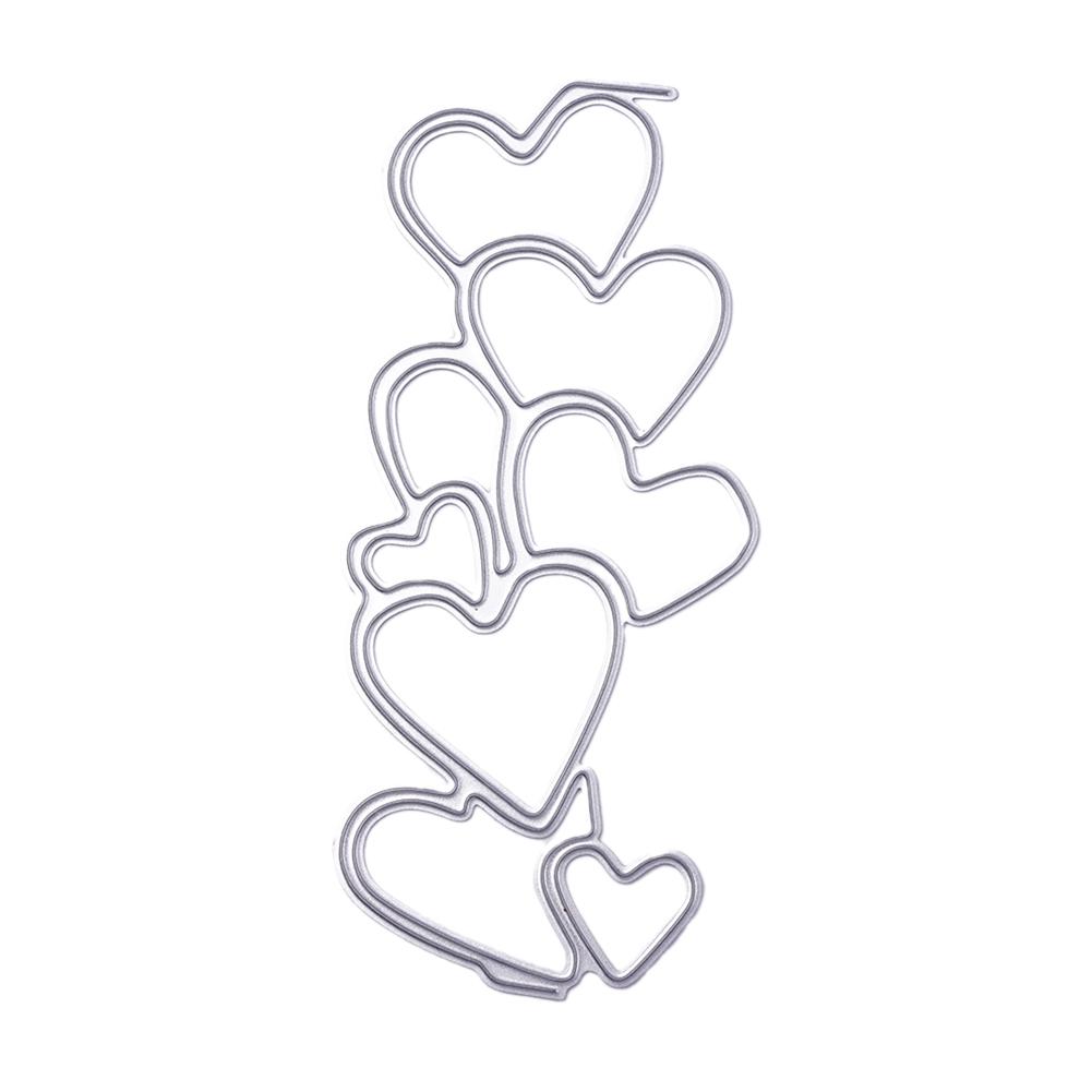 

Нить сердец Любовь Боковая кружевная сетка DIY Металлические штампы для резки Скрапбукинг Открытка Поздравительный альбом Поделки C9O4 1pcs-One-size