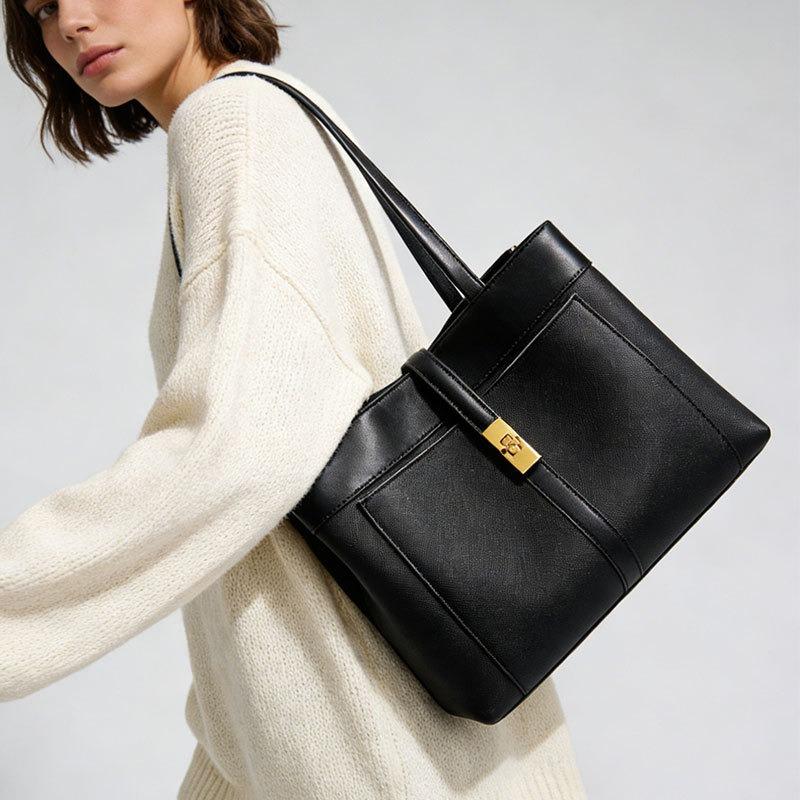 Tote bag women's new high-end shoulder bag design versatile women's bag large-capacity canvas bag