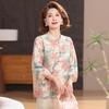 LangSha Women's New Chinese Style Disc Button Stand-Collar Shirt