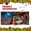 Large Christmas Jesus garage background banner religious scene background blue starry sky decorationzyc