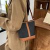 Bag High-end Exquisite Leather Bucket Bag Commuter Shoulder Messenger Bag First Layer Cowhide Women's Bag