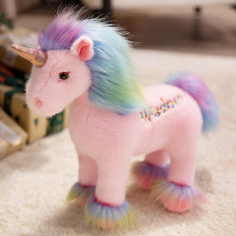 Rainbow Unicorn Plush Toy Pendant - Children's Comfort Doll Gift