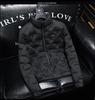 2025 European Style Men's Trendy Dark Floral Stand Collar Down Jacket