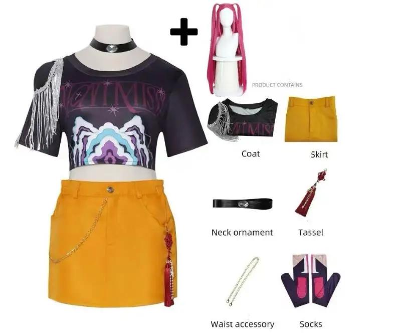 Halloween Kinderen Kind Rumi Cosplay Kostuum Mira Zoe Carnaval Halloween Feest Kostuums Anime Maskerade 110 black