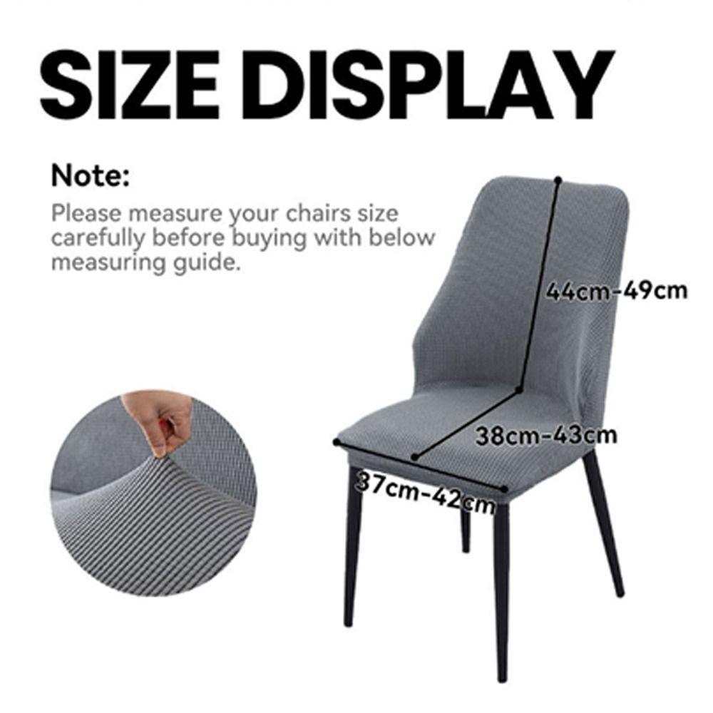 Curved Dining Chair Cover High-elastic Stool Slipcover Integrated Seat Cover for Home Decoration