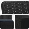 4 Seater Garden Sofa with Cushions Rattan Look PP Anthracite