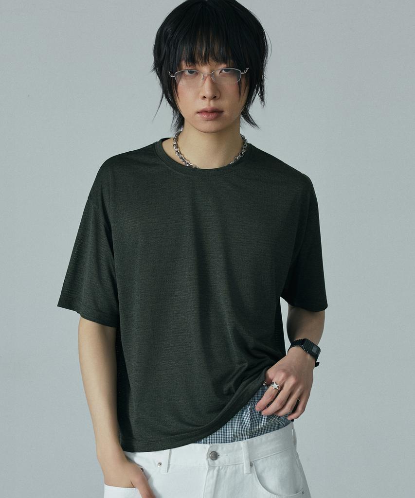 LXT Ice Cool Mesh Cooling Crop T-Shirt [Khaki]