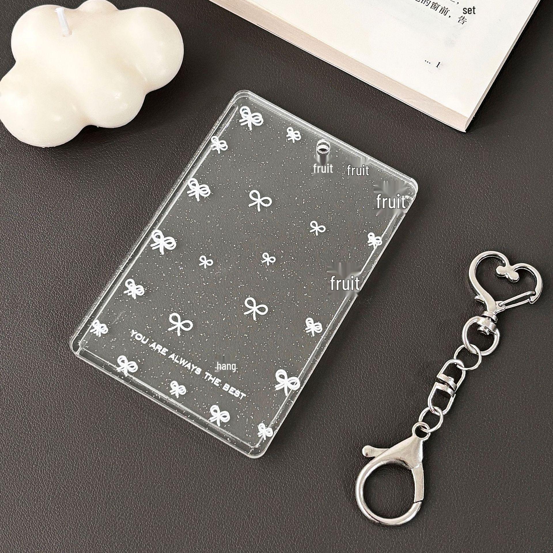 

Minimalist Transparent Glitter Acrylic Card Holder