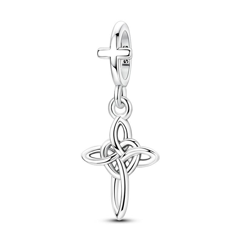 925 Sterling Silver Charms Bead Heart Shaped Celtic Knot Dangle Fit Original Bracelet DIY Women Jewelry GiftGood Product