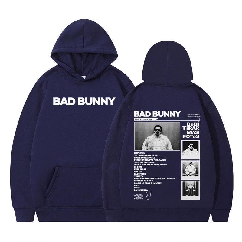 

Худі з графікою репера Bad Bunny DTMF DeBi TiRAR MaS FOToS Вінтажне чоловіче з довгим рукавом вільне флісове оверсайз спортивний костюм вуличний одяг S
