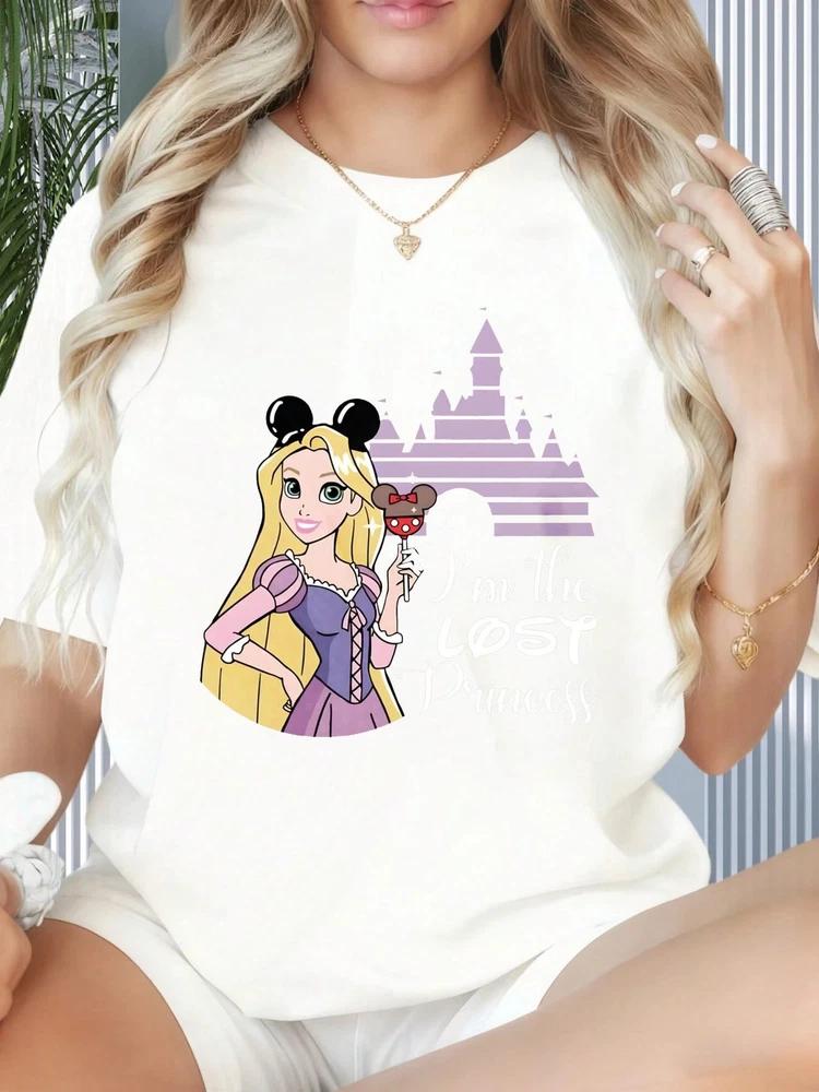 Happy Rapunzel And Mickey Mouse Ears Cute TShirt Unisex S