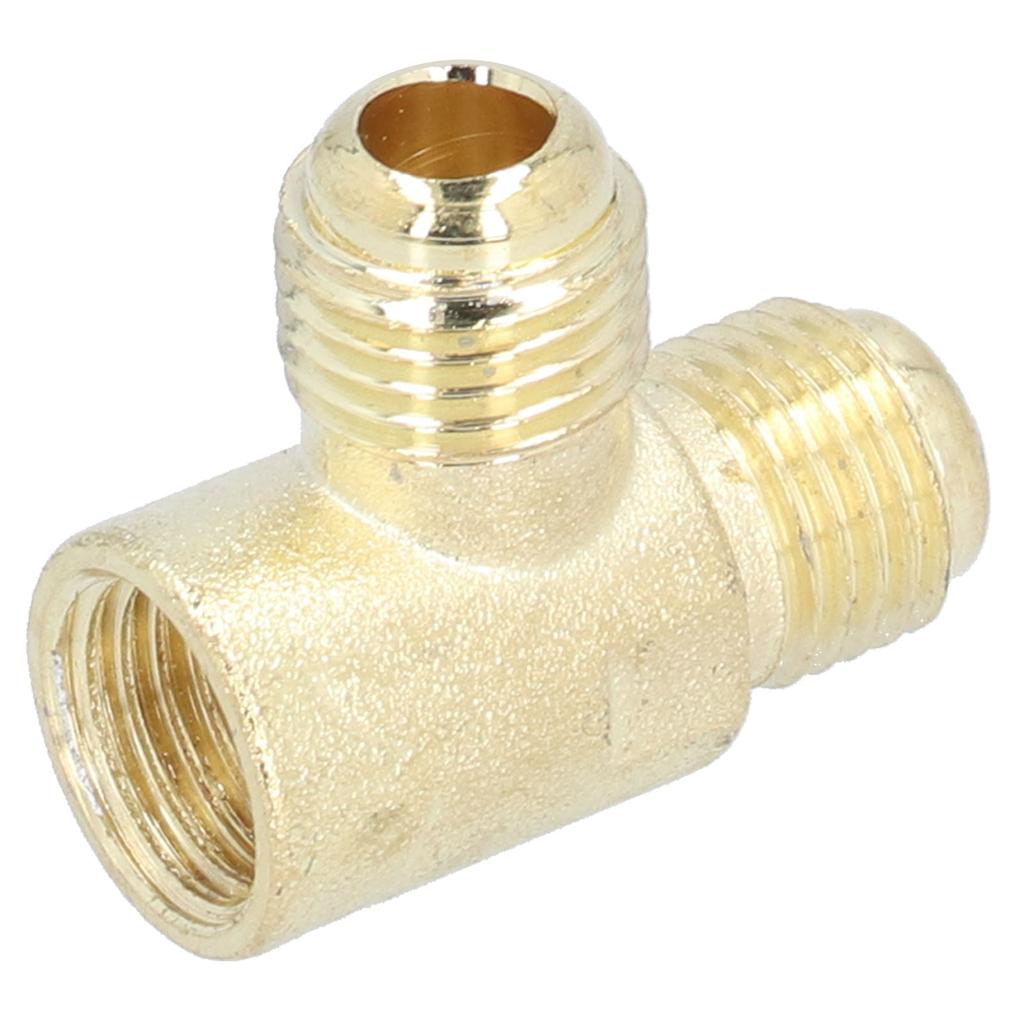 2Pcs Tee Adapter Oil Free Machine Check Valve Threaded Pipe Connector for 550W Air Compressor
