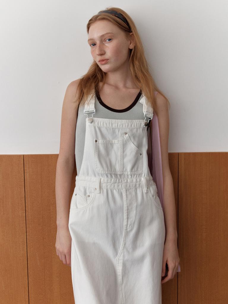 Elssibeui Suspender Cotton Dress_Ivory