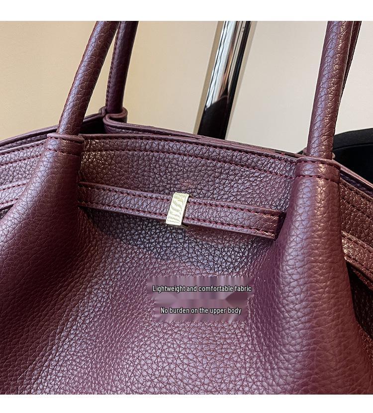 2025 Vår Casual Tote Bag: Dam Arbete & Pendling, Axelväska med Stor Kapacitet & Trendig Underarmsväska