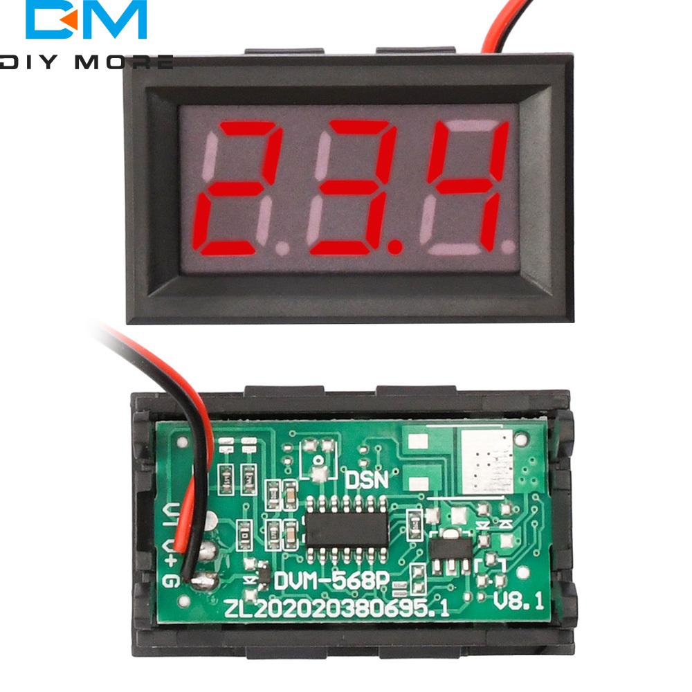 Digital Voltmeter DC 4.5V To 30V Voltage Panel Meter Red/Blue/Green/Orange/White For 6V 12V Electromobile Motorcycle Car