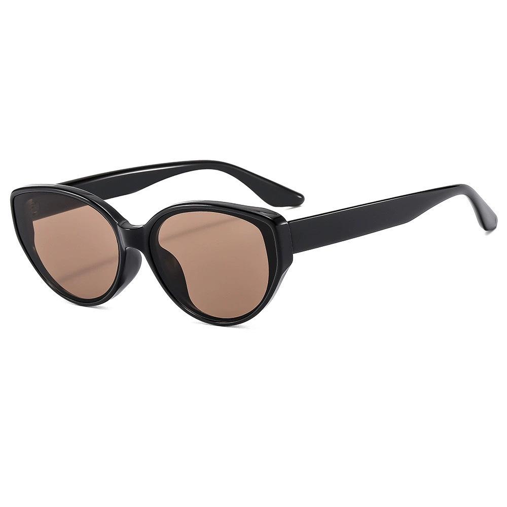 European Retro Polarized Cat Eye Sunglasses - Unisex, Anti-UV, Brown TR Frame