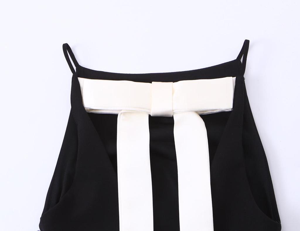 2025 Autumn Women's European & American Style Solid Color Top with Back Bow