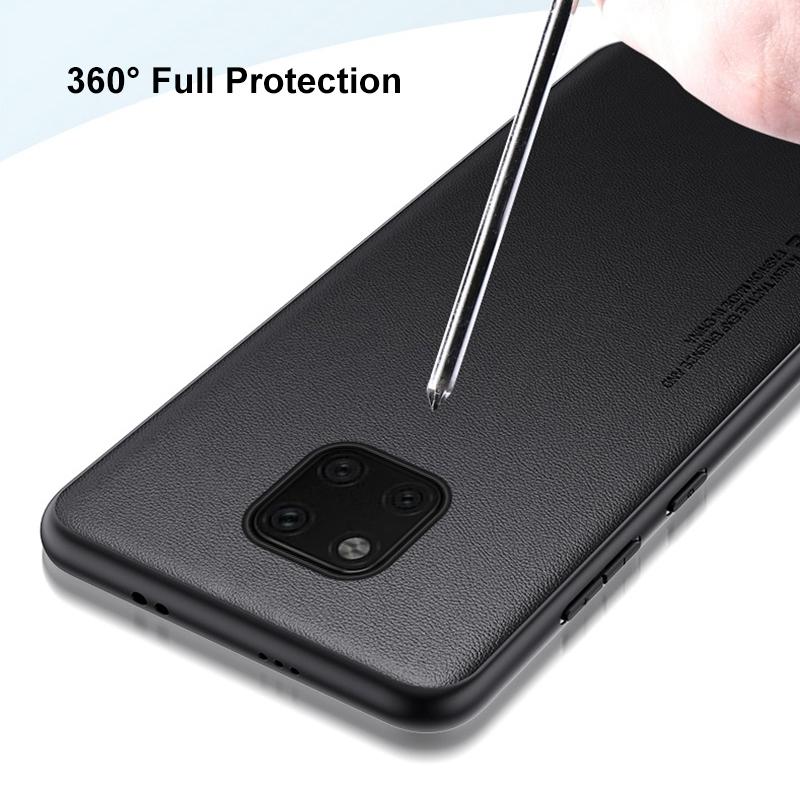 Luxuriöse PU-Lederhülle für Huawei Mate 20 Pro Rückseite Matte Silikon Schutz Handyhülle für Huawei Mate 20 20X Mate20 Pro