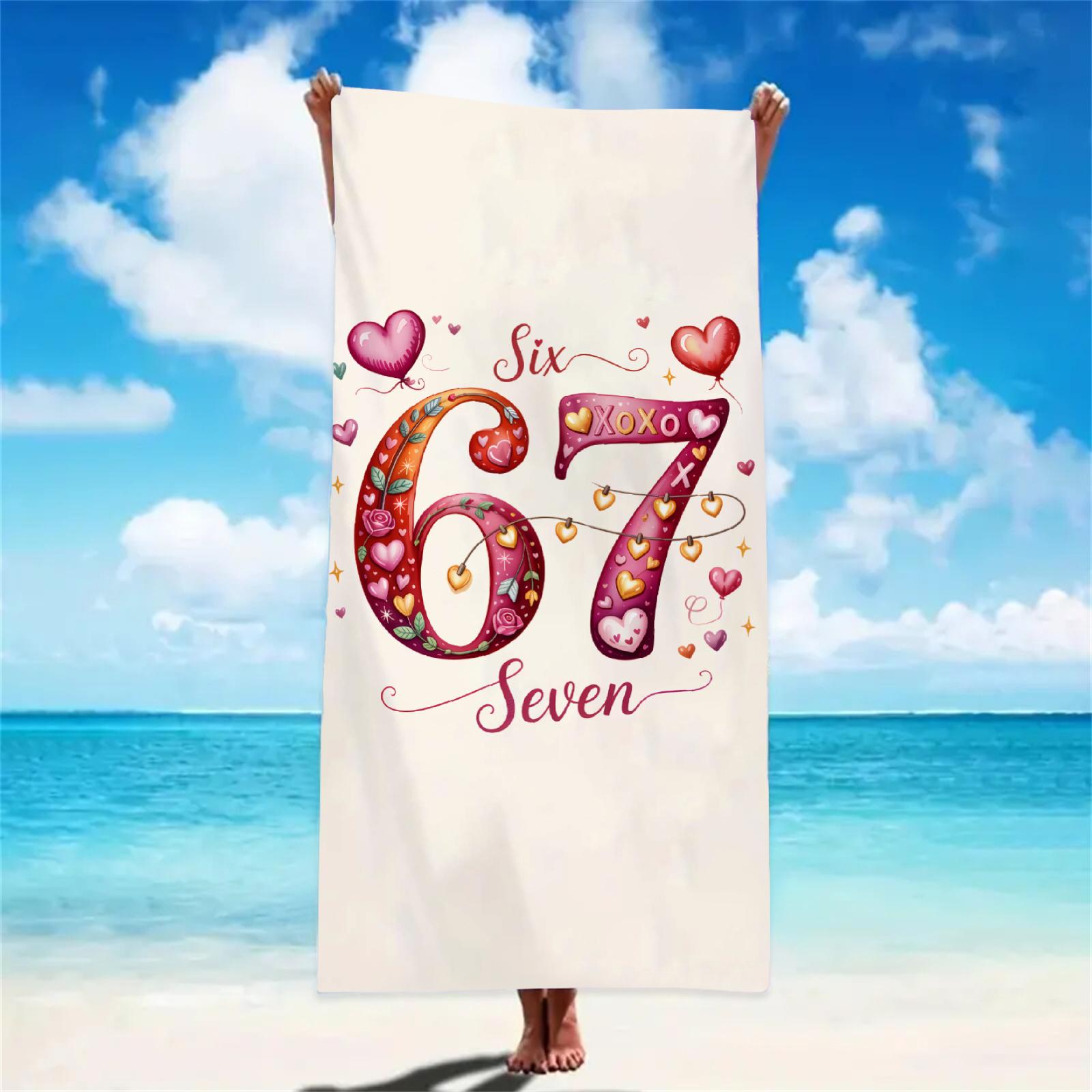 

Girly 67 Beach Towel Pink Bow Flower Pattern Absorbent Microfiber Towel Sandproof for Teens Summer Vacation Gift Beach Towels W40*H60(CM)