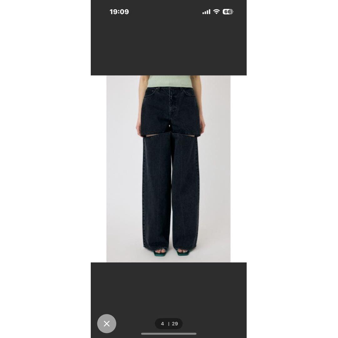 moussy HW NOTCH STRAIGHT Mousy Black Denim S
