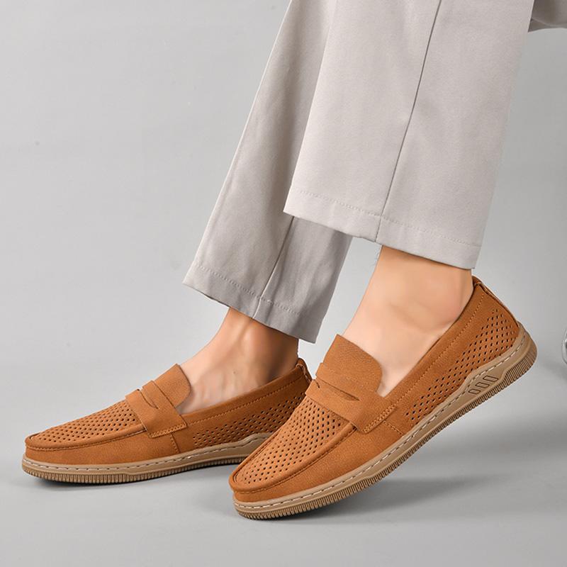 Breathable flat summer men's shoes Summer casual and comfortable style Office work Outdoor street walking Quality shoes