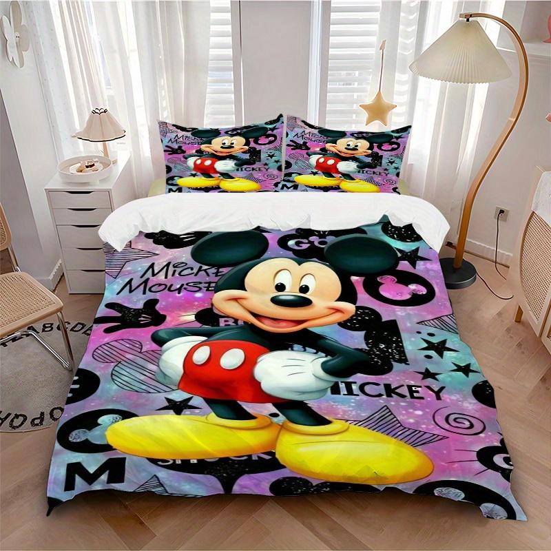 

3pcs set Mickey Mouse, Cartoon Character print bedding quilt cover, soft and comfortable quilt cover suitable for bedroom and guest room02 135x200cm
