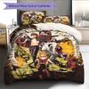 Juego de Ropa de Cama con Estampado de Dibujos Animados Colcha Funda de Colcha Funda de Almohada Decoración del Hogar Regalo de Cumpleaños (1 * funda nórdica + 2 * fundas de almohada, sin núcleo)