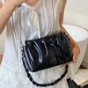 Korean Pleated Cloud Small Square Bag 2025 Summer New Niche Design Shoulder Bag Women's High-end Messenger Bag