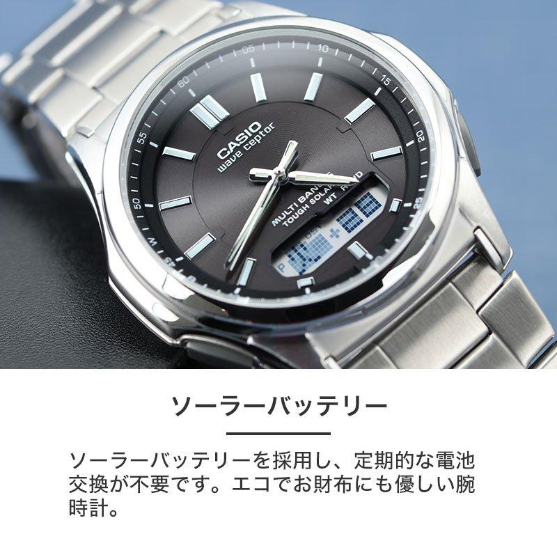 Casio Wristwatch Mens Solar Radio Watch Waveceptor Popular Brand Genuine Waterproof Calendar Alarm Analog-digital Fashion Stylish Business Formal Gift